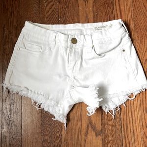 Blank NYC white denim shorts